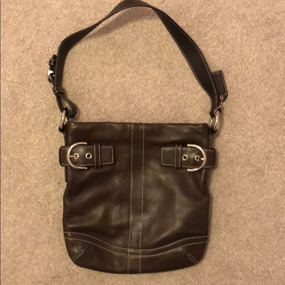 COACH brown leather purse